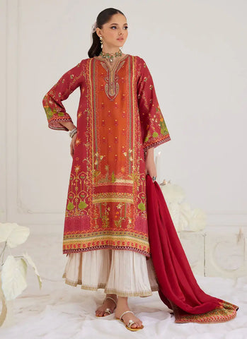 FARAH TALIB AZIZ LUXE SILK PRET’24 | PAULINA RUST SHIRT AND DUPATTA