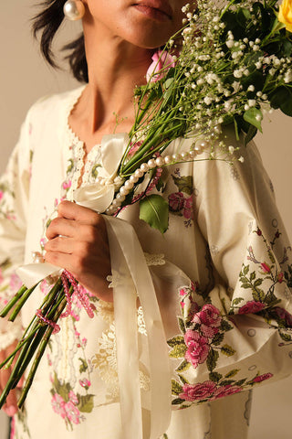 FARIDA HASAN BLOOM EDIT VOL 2 MID SUMMER’26 | LEMON ROSE WITH PANTS
