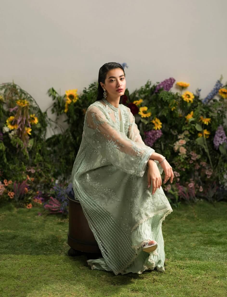 AMMARA KHAN LILY’24 | MINTY CRUSHED SET