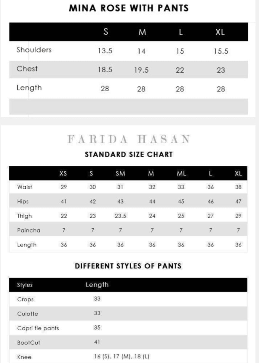 FARIDA HASAN SUMMER HIGH’24 | MINA ROSE WITH PANTS