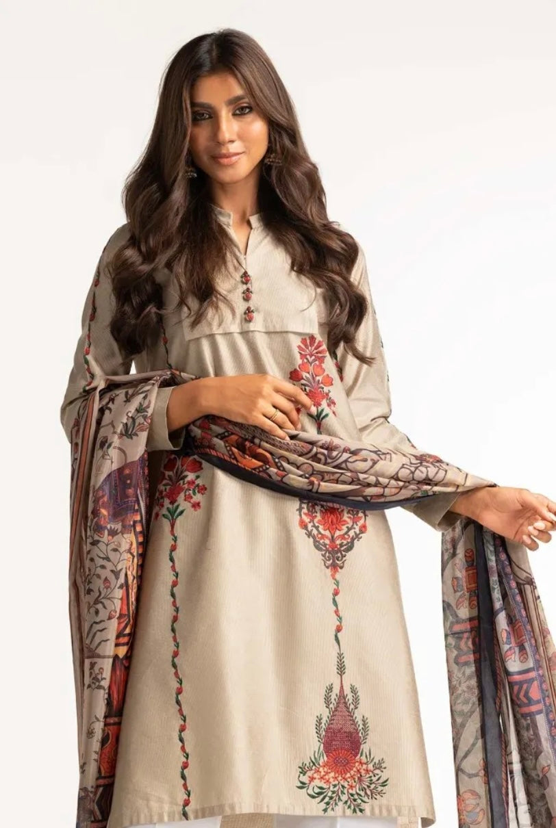 GUL AHMED CASUAL PRET | EMBROIDERED SET ST-09