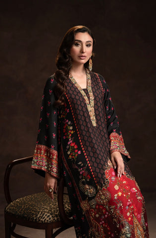 AMMARA KHAN | MULTI TASSEL BLACK KAFTAN