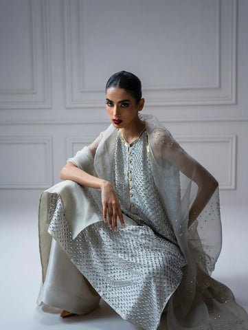 MUSE LUXE | WHITE SWAN EMBELLISHED SET