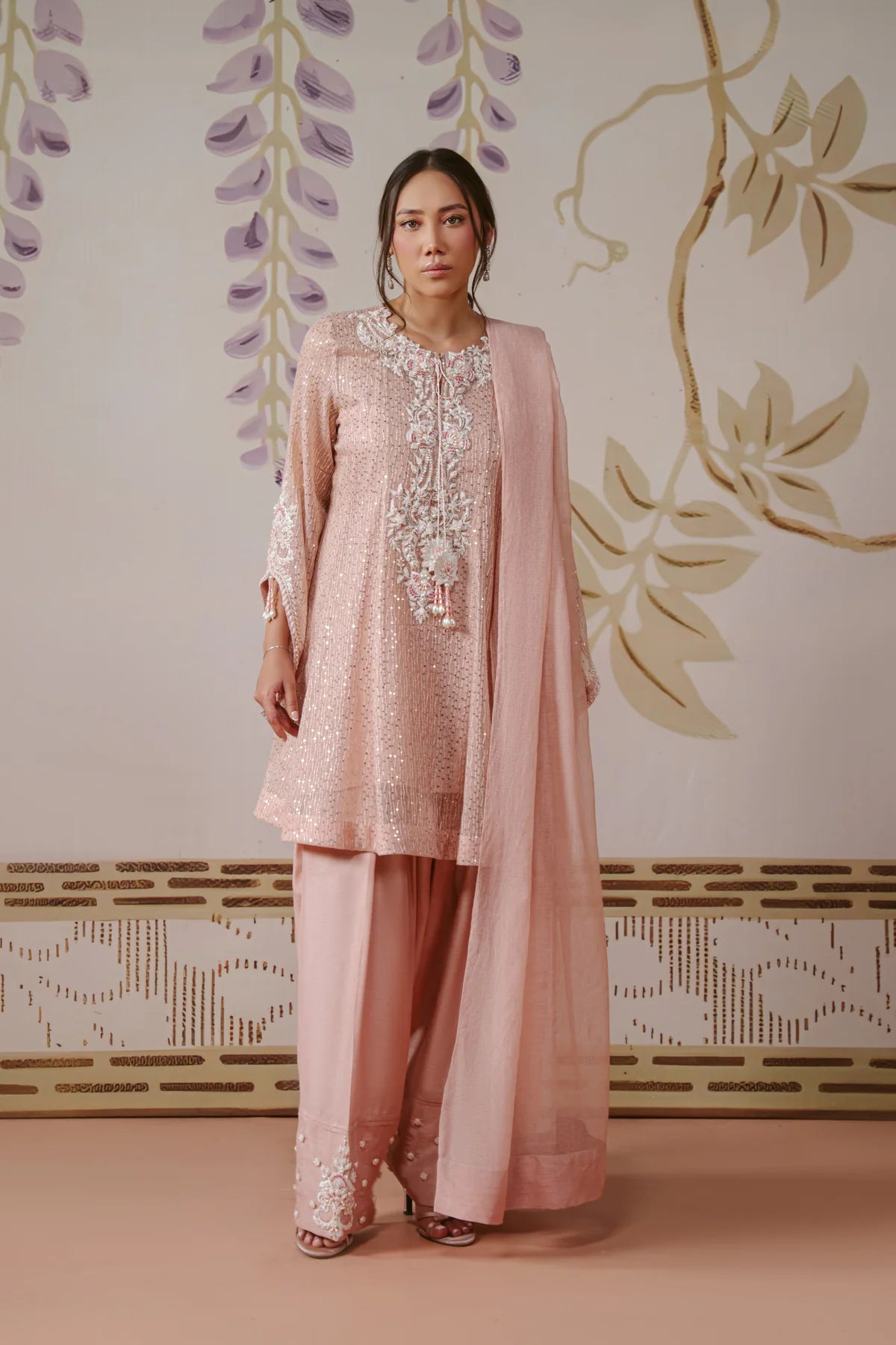 AMMARA KHAN ‘SIERA SUMMER LUXURY FORMALS’26 | PEACH SHIMMER