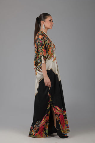 AYESHA SOMAYA KAFTAN | BLACK IVORY