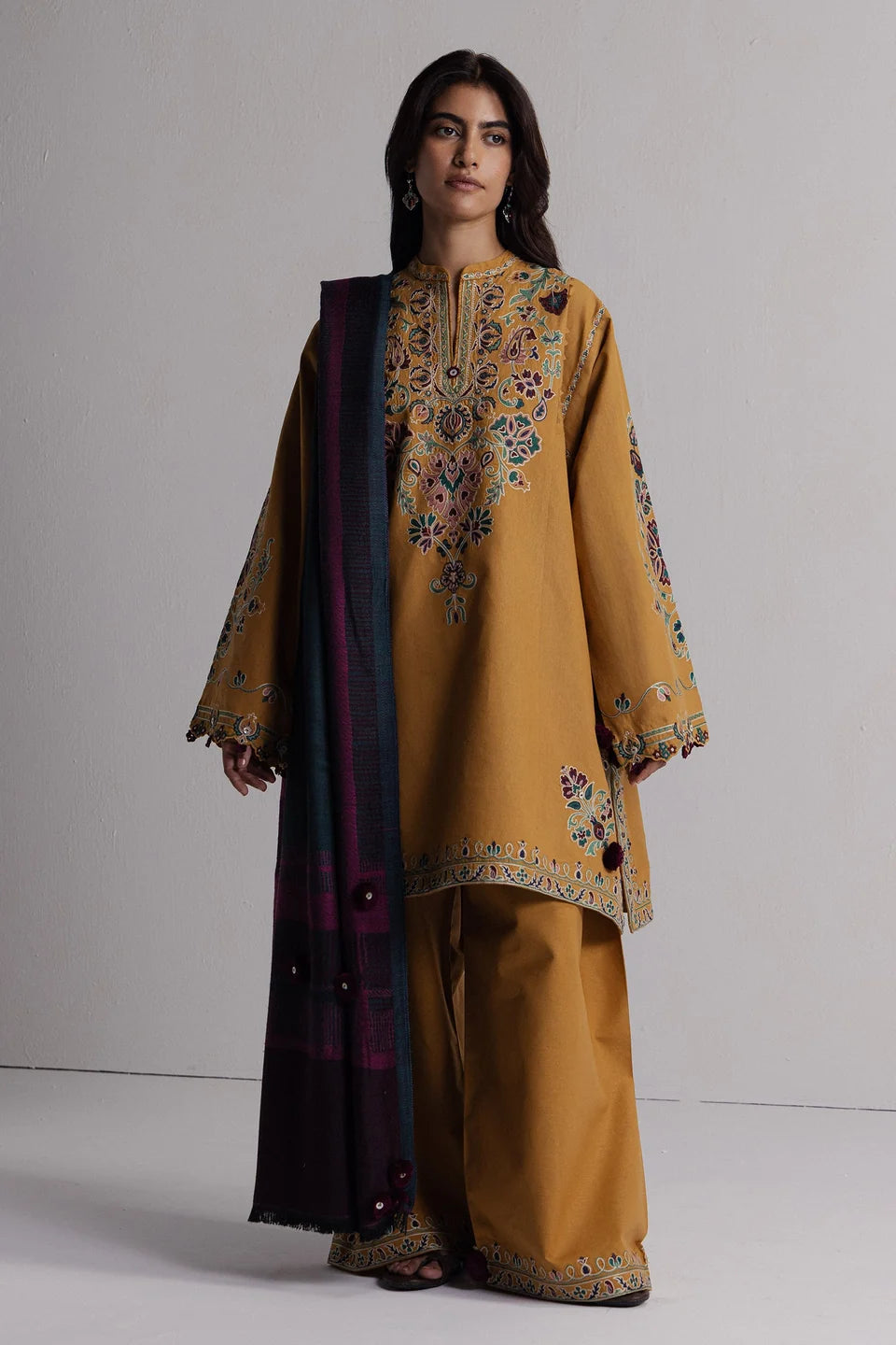 COCO BY ZARA SHAHJAHAN ‘WINTER UNSTITCHED’26 | OCHRE 2A