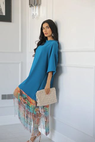 HAJRA LALLJEE DRIFT DRESS | OCEAN INK
