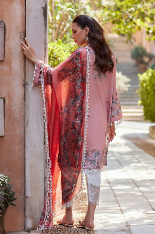 NIDA AZWER LUXURY LAWN’24 | BLUSH BOUQUET