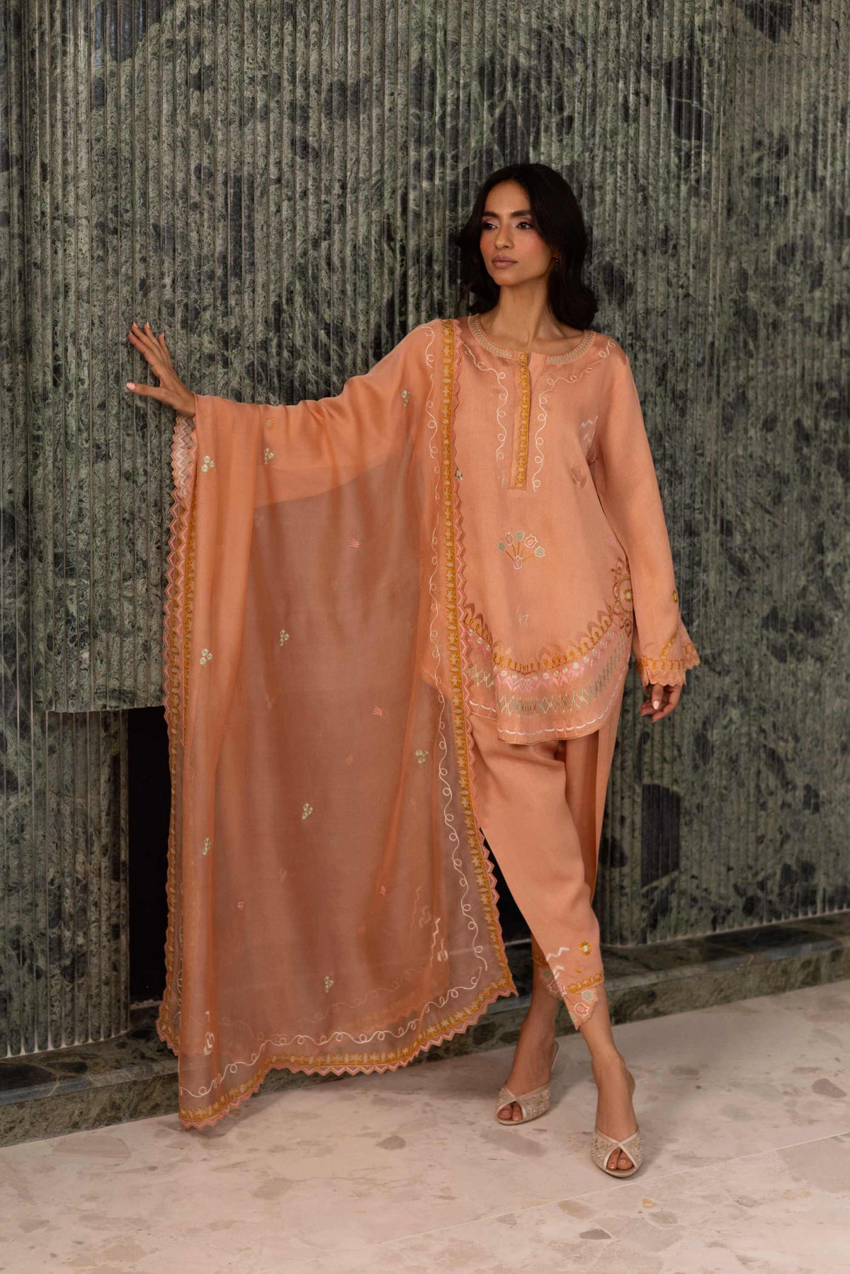 EINKA FESTIVE PRET'26 | BLUSH PEACH