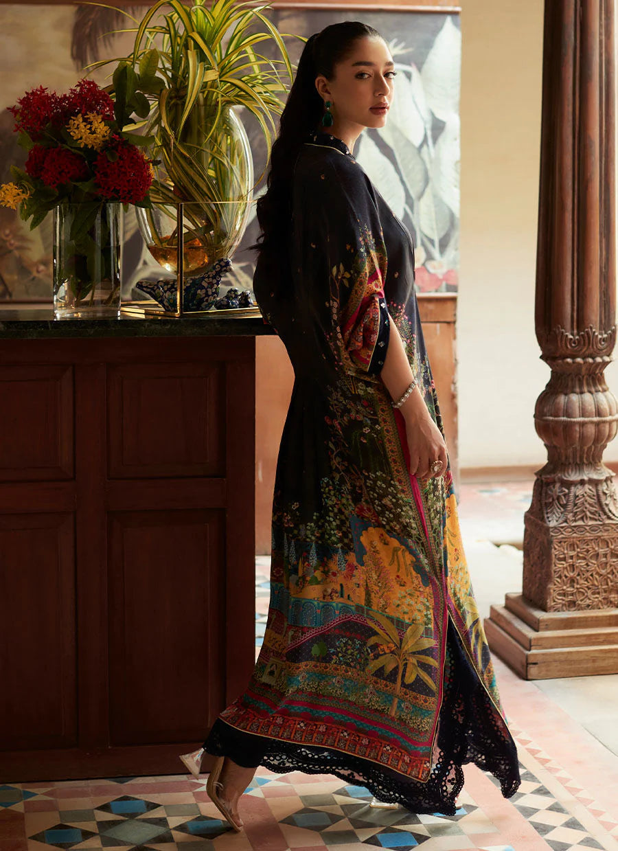 FARAH TALIB AZIZ LUXE SILK PRET’24 | ALEXA NAVY KAFTAN