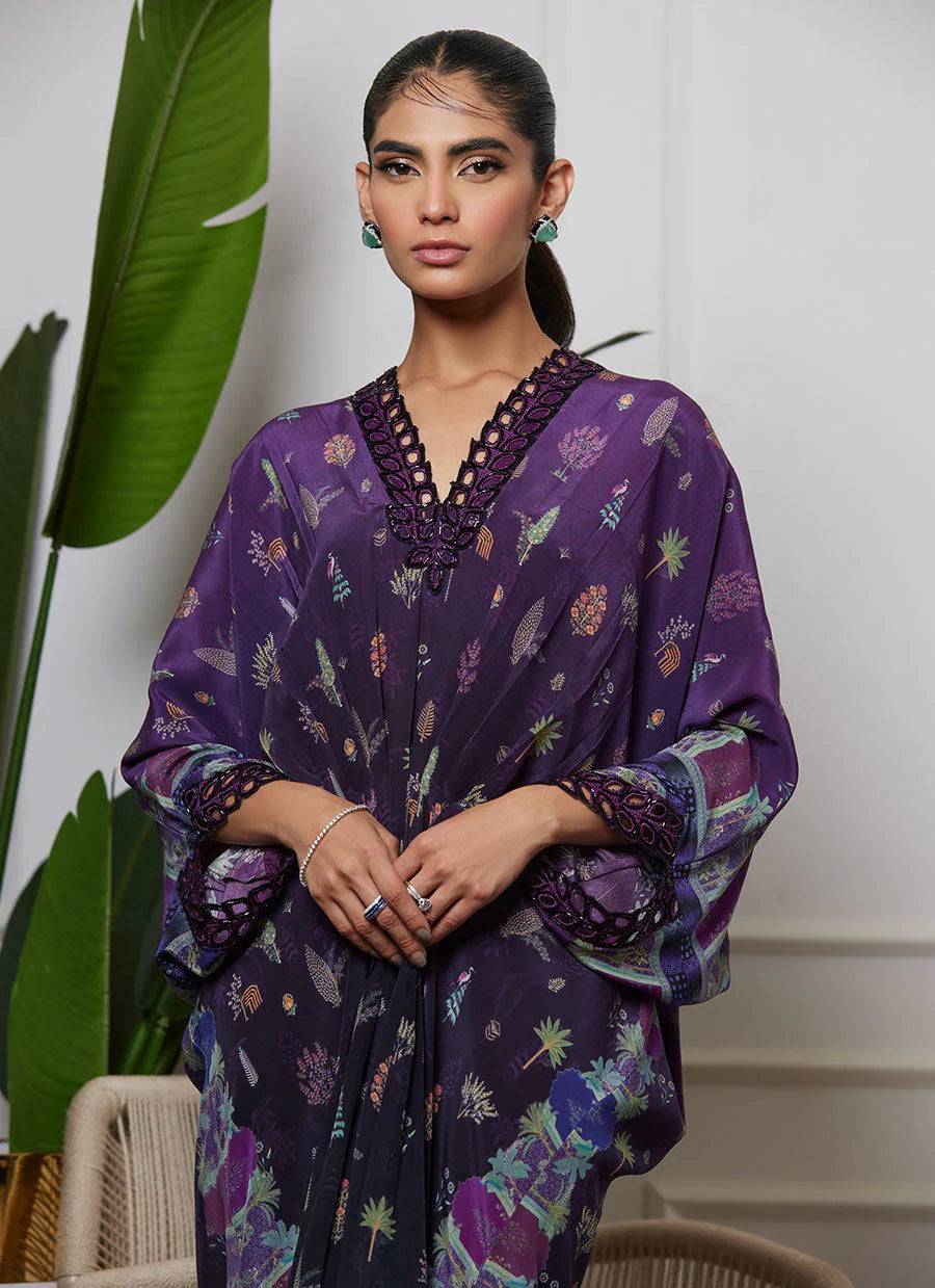 FARAH TALIB AZIZ LUXE SILK PRET’24 | CHIONE AUBERGINE