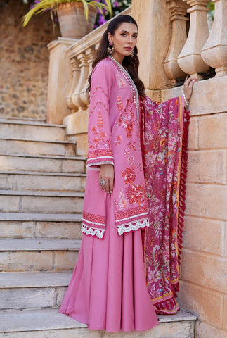 NIDA AZWER LUXURY LAWN’24 | PINK PARADISE