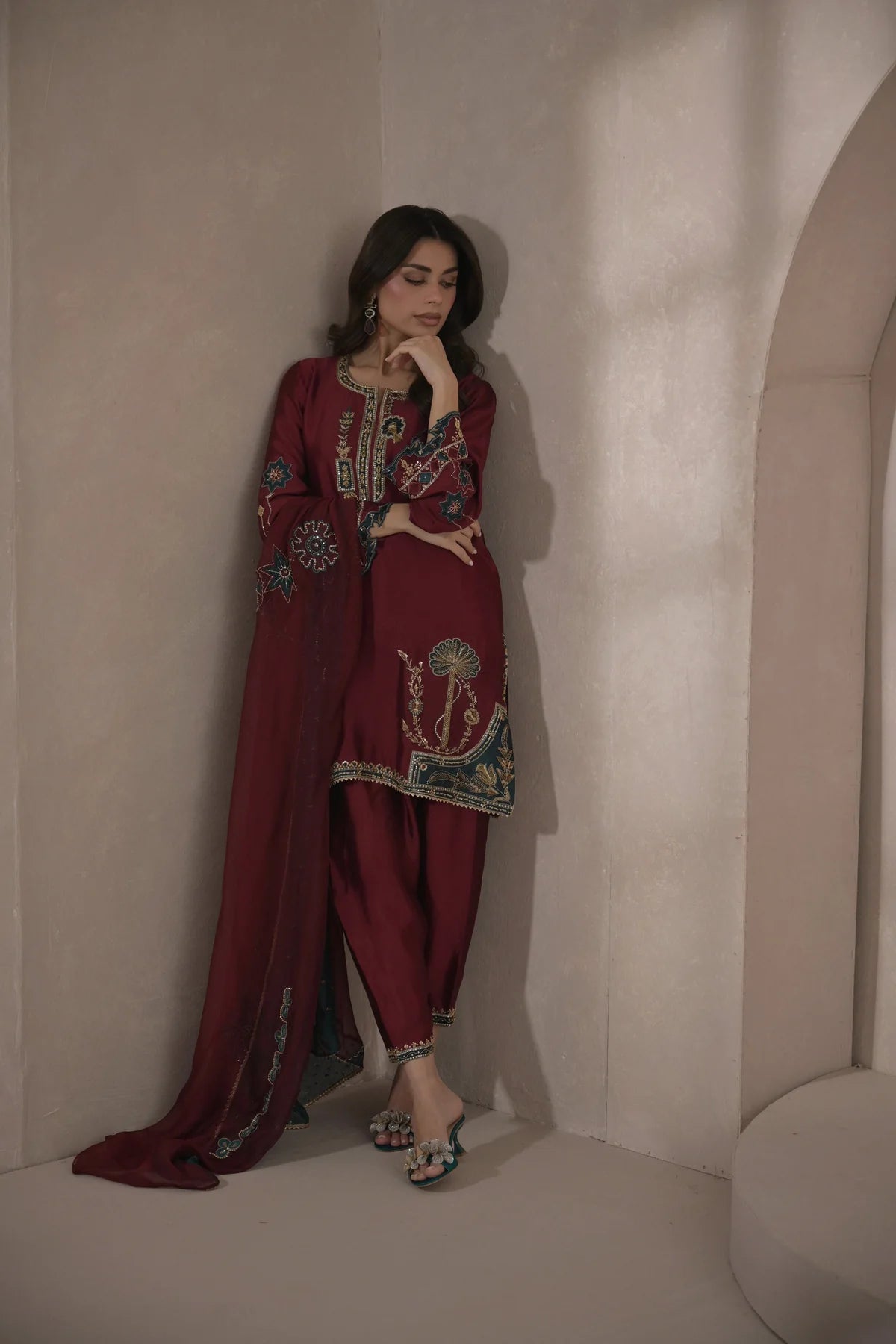 NIMRAH HAFSA ‘ZEINA FESTIVE FORMALS’26 | ROSA TEAL