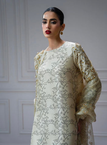 MUSE LUXE | LAMB’S WOOL BLOCK PRINTED & EMBELLISHED SET