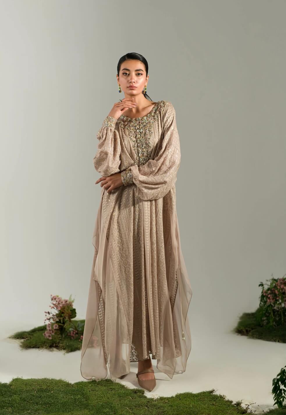 AMMARA KHAN LILY’24 | NUDE ROSE KAFTAN