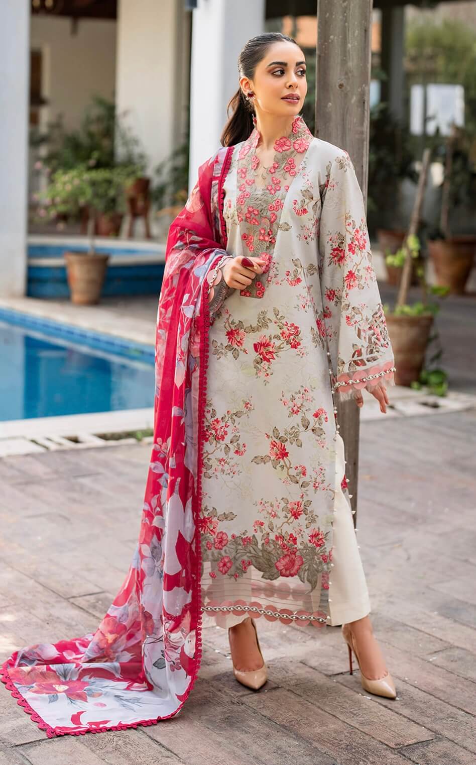 ASIFA NABEEL UNSTITCHED LAWN’24 | CHAMBELI