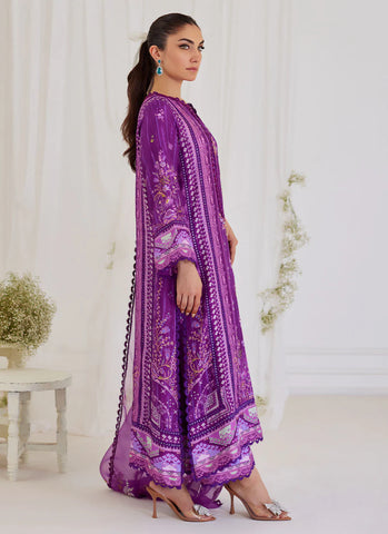 FARAH TALIB AZIZ LUXE SILK PRET’24 | LIGIA PLUM SHIRT AND DUPATTA