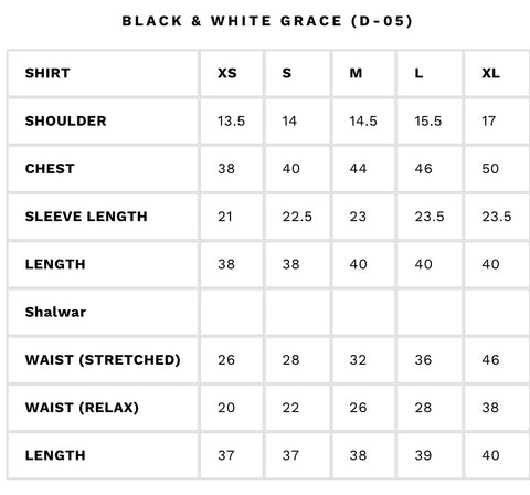 AMMARA KHAN SETA’24 | BLACK & WHITE GRACE
