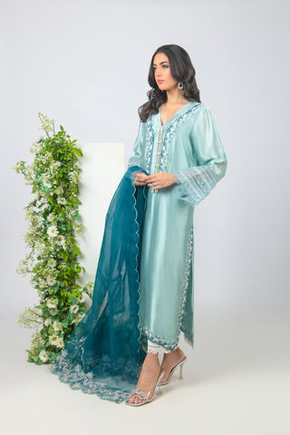 AYESHA SOMAYA LUXURY PRET’24 | SEA GREEN