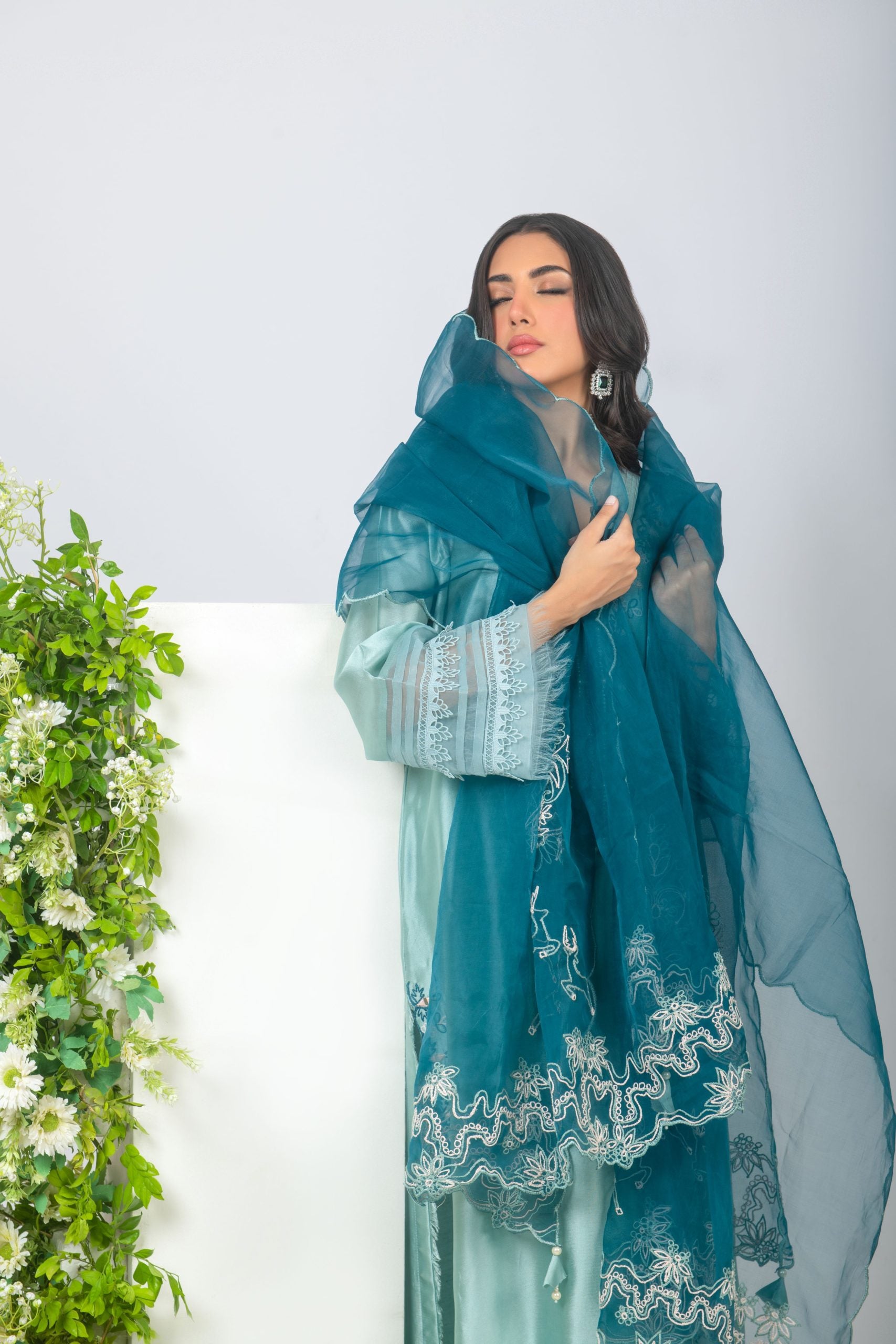 AYESHA SOMAYA LUXURY PRET’24 | SEA GREEN