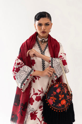SANA SAFINAZ UNSTITCHED MAHAY LAWN’26 | H261-001B-3DG