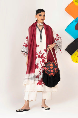 SANA SAFINAZ UNSTITCHED MAHAY LAWN’26 | H261-001B-3DG