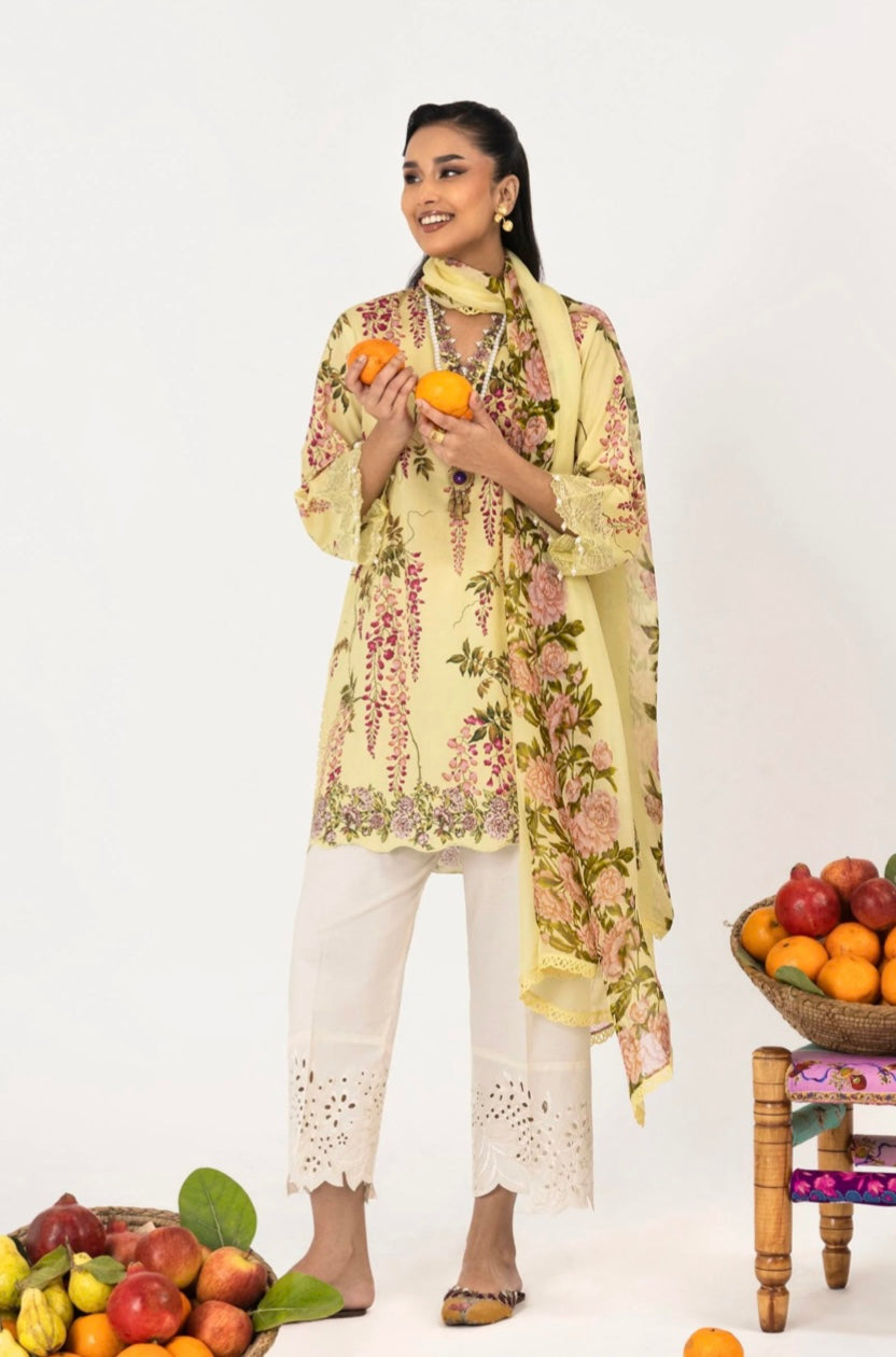 SANA SAFINAZ UNSTITCHED MAHAY LAWN’26 | H261-007B-2BI