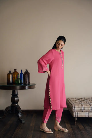 HINA MOHAMED READY TO WEAR PRET’24 | MOMO PINK SET