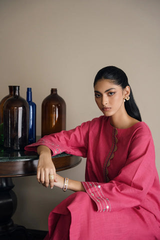 HINA MOHAMED READY TO WEAR PRET’24 | MOMO PINK SET