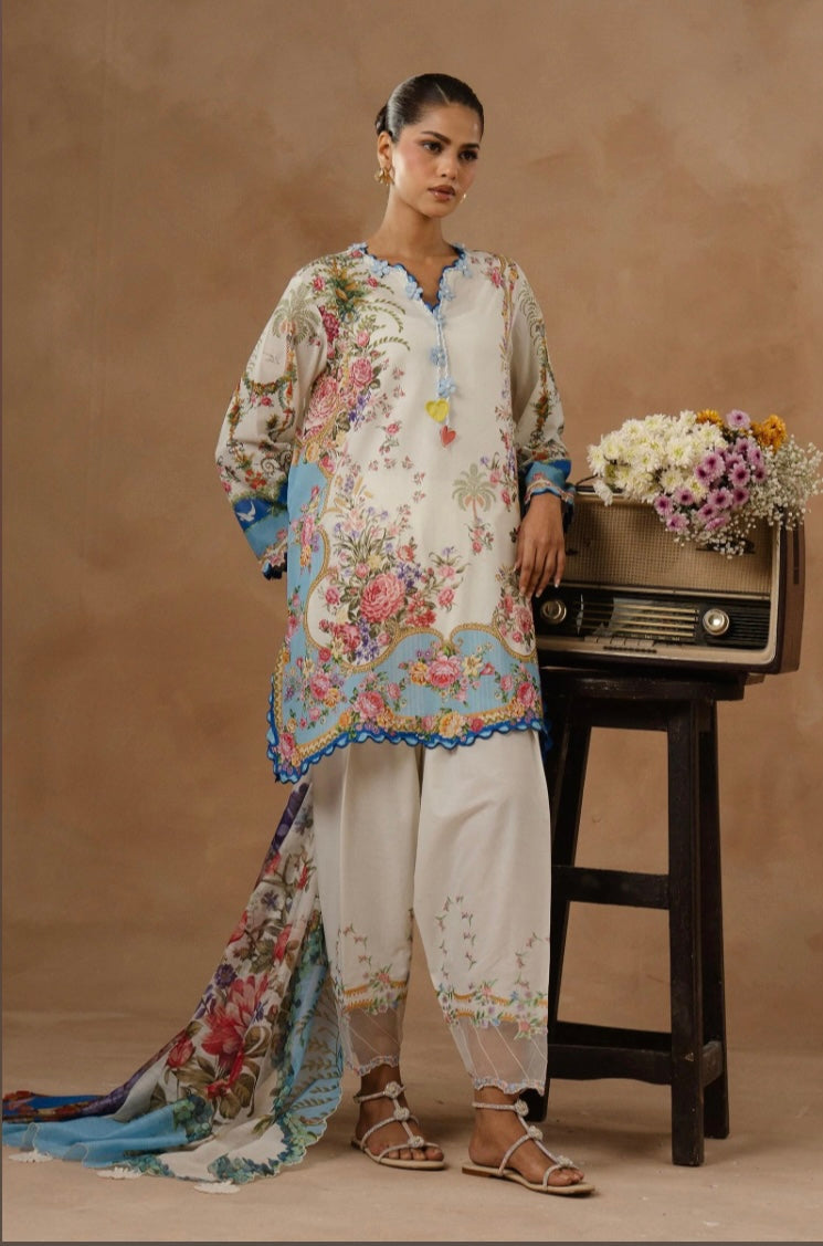 SANA SAFINAZ UNSTITCHED MUZLIN LAWN’26 | M261-017A-AU