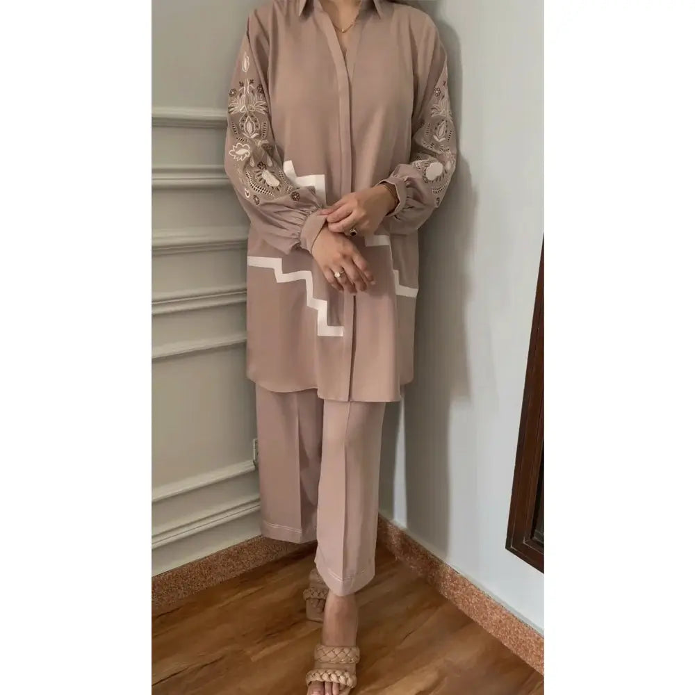 NIMRAH HAFSA CASUAL PRET’24 | MOCCA SET