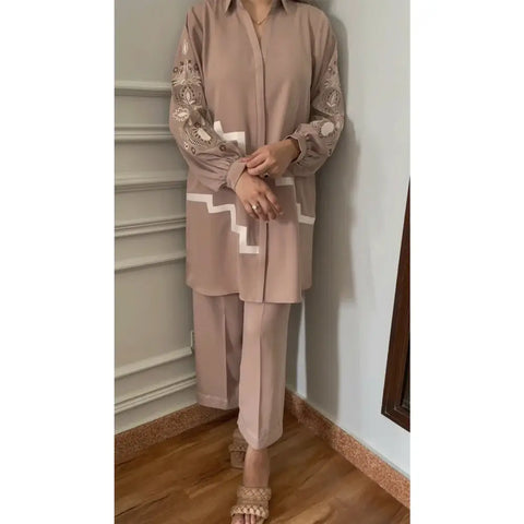 NIMRAH HAFSA CASUAL PRET’24 | MOCCA SET