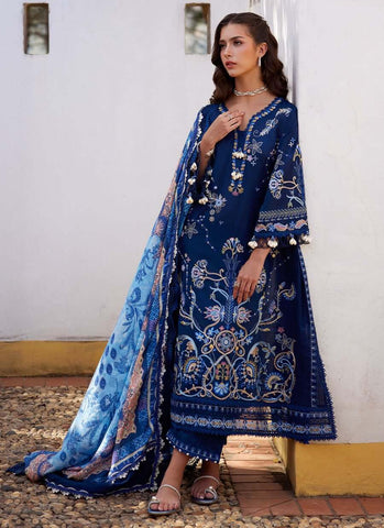 FARAH TALIB AZIZ LUXURY LAWN UNSTITCHED’26 | NIA NAVY
