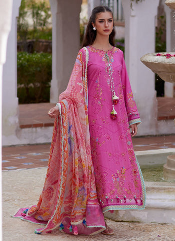 FARAH TALIB AZIZ LUXURY LAWN UNSTITCHED’26 | PALMIRA PINK