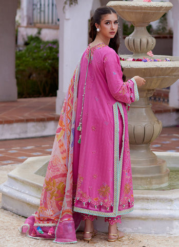 FARAH TALIB AZIZ LUXURY LAWN UNSTITCHED’26 | PALMIRA PINK