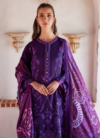 FARAH TALIB AZIZ LUXURY LAWN UNSTITCHED’26 | VICENTA VIOLET