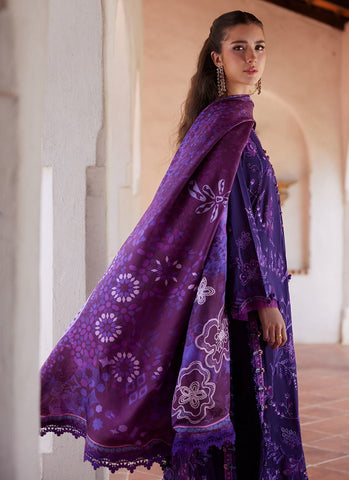 FARAH TALIB AZIZ LUXURY LAWN UNSTITCHED’26 | VICENTA VIOLET