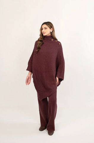 HASSAL AUTUMN WINTER RTW’24 | YAGMUR PURPLE ASYMMETRICAL TEXTURED SET