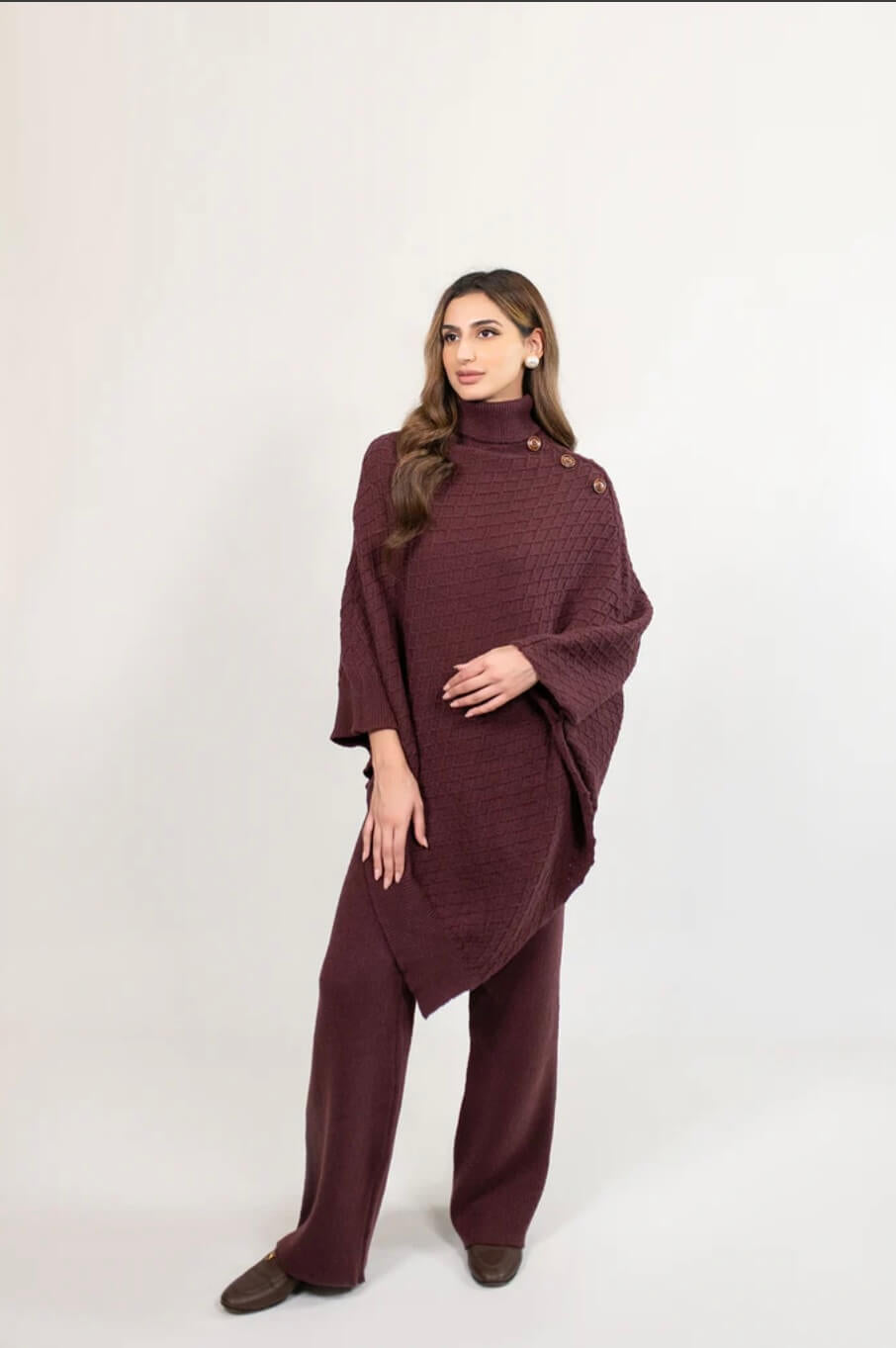 HASSAL AUTUMN WINTER RTW’24 | YAGMUR PURPLE ASYMMETRICAL TEXTURED SET