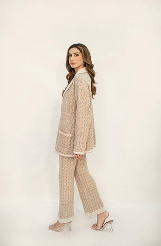 HASSAL AUTUMN WINTER RTW’24 | LAYLA BEIGE & WHITE KNIT SET