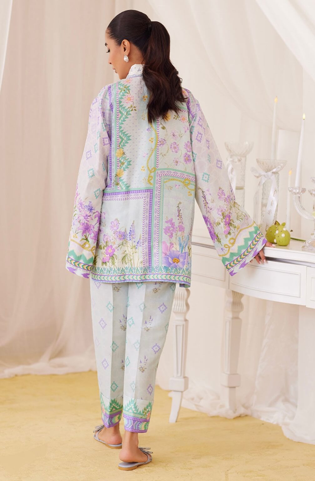 FARAH TALIB AZIZ ‘LEA FALL’24 | SKY BLUE MATCHING SET
