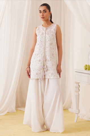 FARAH TALIB AZIZ ‘LEA FALL’24 | ZANA PEARL WHITE SET
