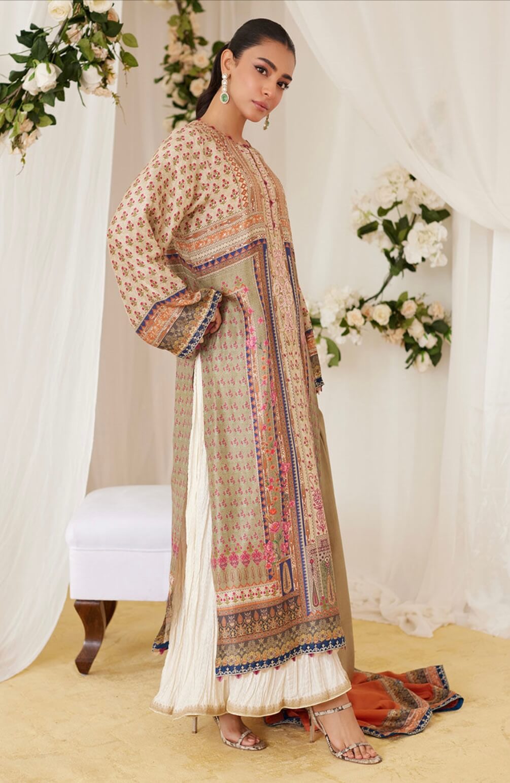 FARAH TALIB AZIZ ‘LEA FALL’24 | REEN PRINTED SILK SET