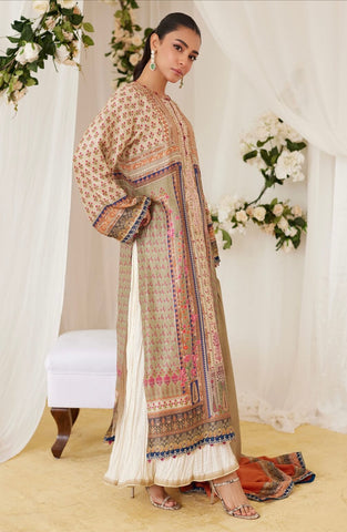 FARAH TALIB AZIZ ‘LEA FALL’24 | REEN PRINTED SILK SET
