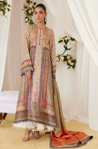 FARAH TALIB AZIZ ‘LEA FALL’24 | REEN PRINTED SILK SET