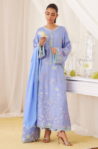 FARAH TALIB AZIZ ‘LEA FALL’24 | LEESHA PERIWINKLE BLUE SET