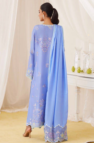 FARAH TALIB AZIZ ‘LEA FALL’24 | LEESHA PERIWINKLE BLUE SET