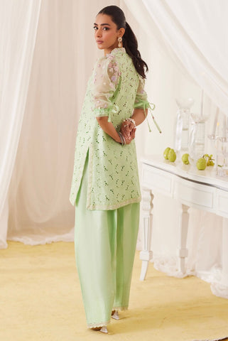FARAH TALIB AZIZ ‘LEA FALL’24 | NIKOL MINT HAND EMBELLISHED SET