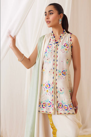 FARAH TALIB AZIZ ‘LEA FALL’24 | CLEO IVORY EMBROIDERED SET