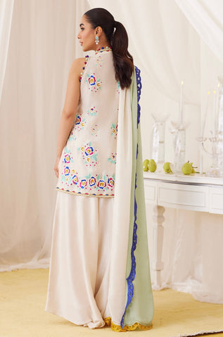 FARAH TALIB AZIZ ‘LEA FALL’24 | CLEO IVORY EMBROIDERED SET